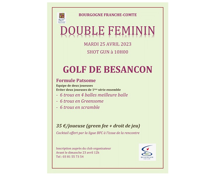 DOUBLE FEMININ DE BOURGOGNE FRANCHE-COMTE 2023